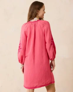 Women Tommy Bahama Beach Coverups|Dresses<St. Lucia Linen-Blend Embroidered Coverup Dress
