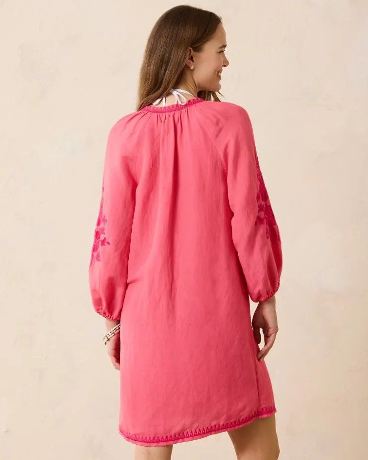 Women Tommy Bahama Beach Coverups|Dresses<St. Lucia Linen-Blend Embroidered Coverup Dress