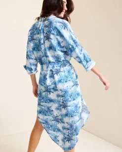Women Tommy Bahama Beach Coverups|Dresses<St. Lucia Linen-Blend Toile Coverup Shirt Dress