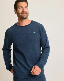 Tommy Bahama Loungewear & Pajamas<Textured Twill Stripe Crew Long-Sleeve Top