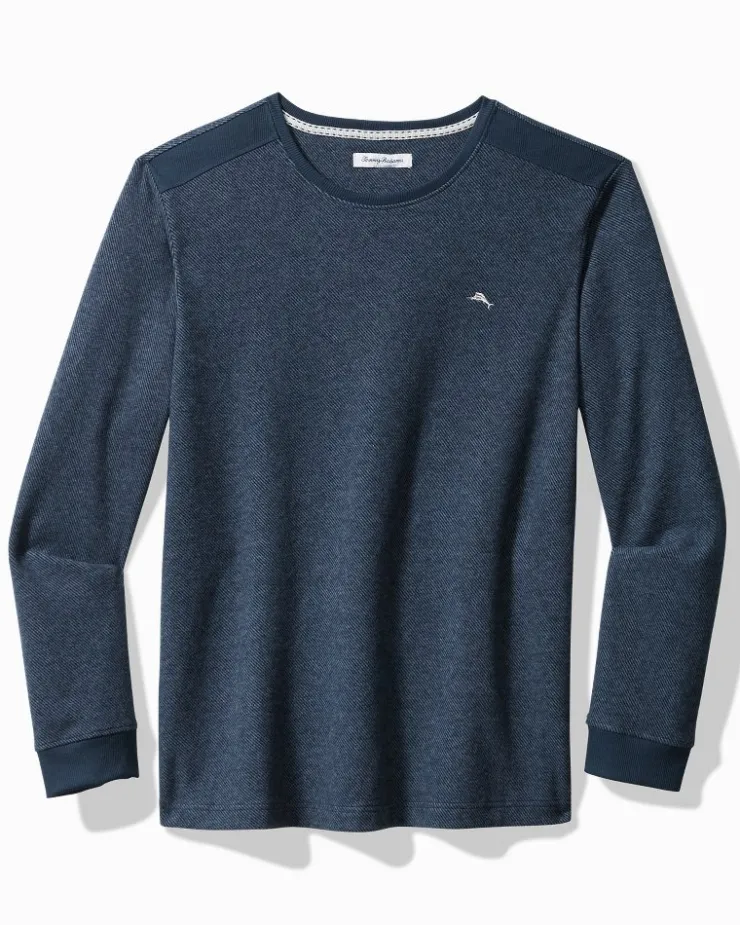 Tommy Bahama Loungewear & Pajamas<Textured Twill Stripe Crew Long-Sleeve Top