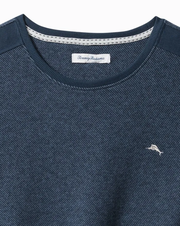 Tommy Bahama Loungewear & Pajamas<Textured Twill Stripe Crew Long-Sleeve Top