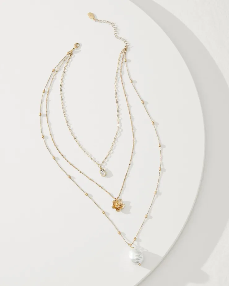 Women Tommy Bahama Jewelry<Tidal Treasure Floral Charm Layered Necklace
