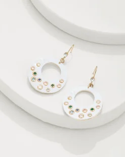 Women Tommy Bahama Jewelry<Tidal Treasure Mother of Pearl Disc Statement Earrings