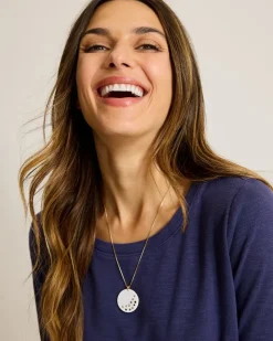 Women Tommy Bahama Jewelry<Tidal Treasure Mother of Pearl Disc Pendant Necklace
