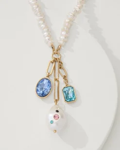 Women Tommy Bahama Jewelry<Tidal Treasure Pearl and Stone Charm Necklace