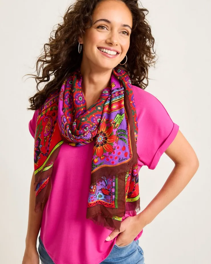 Women Tommy Bahama Scarves & Wraps<Tile Patch Wrap Scarf