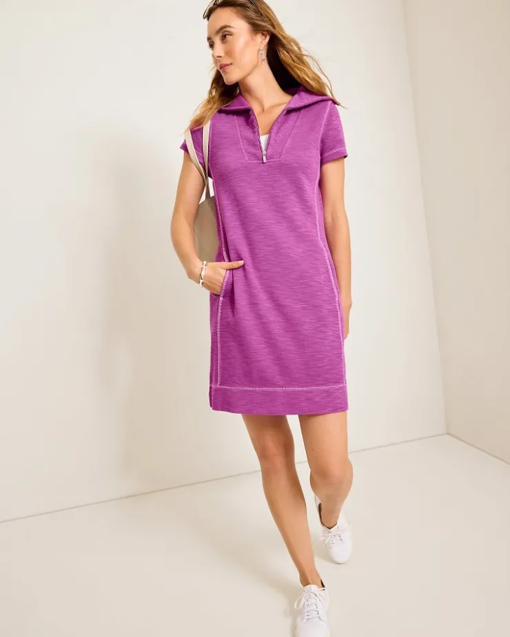 Women Tommy Bahama Loungewear|Dresses<Tobago Bay Half-Zip Collared Dress