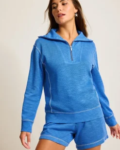 Women Tommy Bahama Loungewear|Jackets<Tobago Bay Half-Zip Sweatshirt