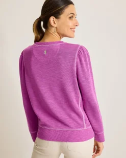 Women Tommy Bahama Loungewear|Sweaters<Tobago Bay Puff-Sleeve Crew Sweatshirt