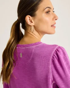 Women Tommy Bahama Loungewear|Sweaters<Tobago Bay Puff-Sleeve Crew Sweatshirt