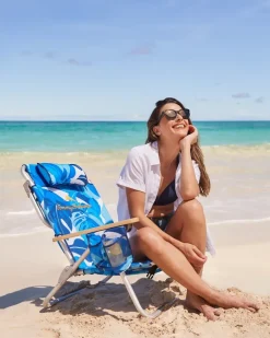Tommy Bahama Outdoor Chairs|Beach Chairs<Blue Monstera Deluxe Backpack Beach Chair