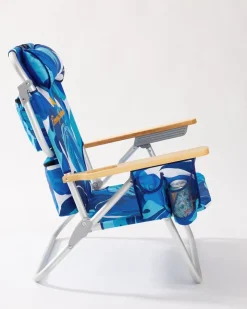 Tommy Bahama Outdoor Chairs|Beach Chairs<Blue Monstera Deluxe Backpack Beach Chair
