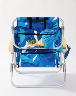 Tommy Bahama Outdoor Chairs|Beach Chairs<Blue Monstera Deluxe Backpack Beach Chair