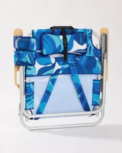 Tommy Bahama Outdoor Chairs|Beach Chairs<Blue Monstera Deluxe Backpack Beach Chair