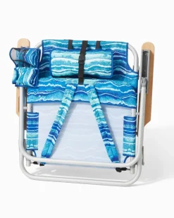 Tommy Bahama Outdoor Chairs|Beach Chairs<Malachite Print Deluxe Backpack Beach Chair