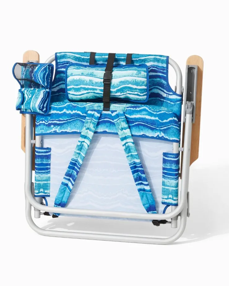 Tommy Bahama Outdoor Chairs|Beach Chairs<Malachite Print Deluxe Backpack Beach Chair