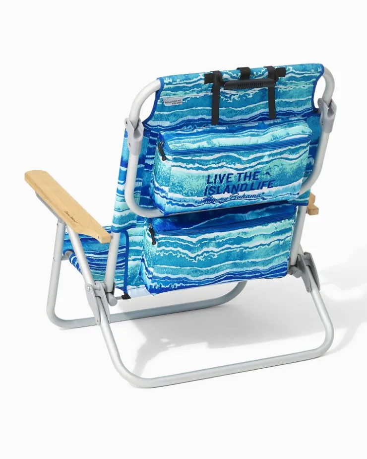 Tommy Bahama Outdoor Chairs|Beach Chairs<Malachite Print Deluxe Backpack Beach Chair