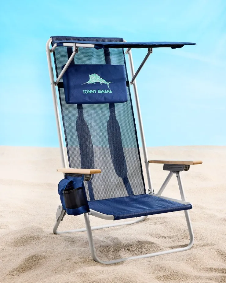 Tommy Bahama Outdoor Chairs|Beach Chairs<Mesh Beach Chair With Shade
