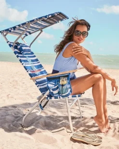 Tommy Bahama Outdoor Chairs|Beach Chairs<Pineapple Stripe Highboy Chair with Shade