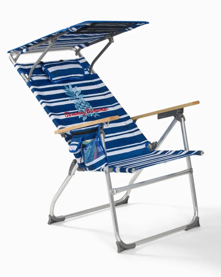 Tommy Bahama Outdoor Chairs|Beach Chairs<Pineapple Stripe Highboy Chair with Shade