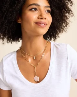 Women Tommy Bahama Jewelry<Tropical Blooms Hibiscus Charm Layered Necklace