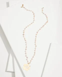Women Tommy Bahama Jewelry<Tropical Blooms Hibiscus Pendant Pearl Necklace