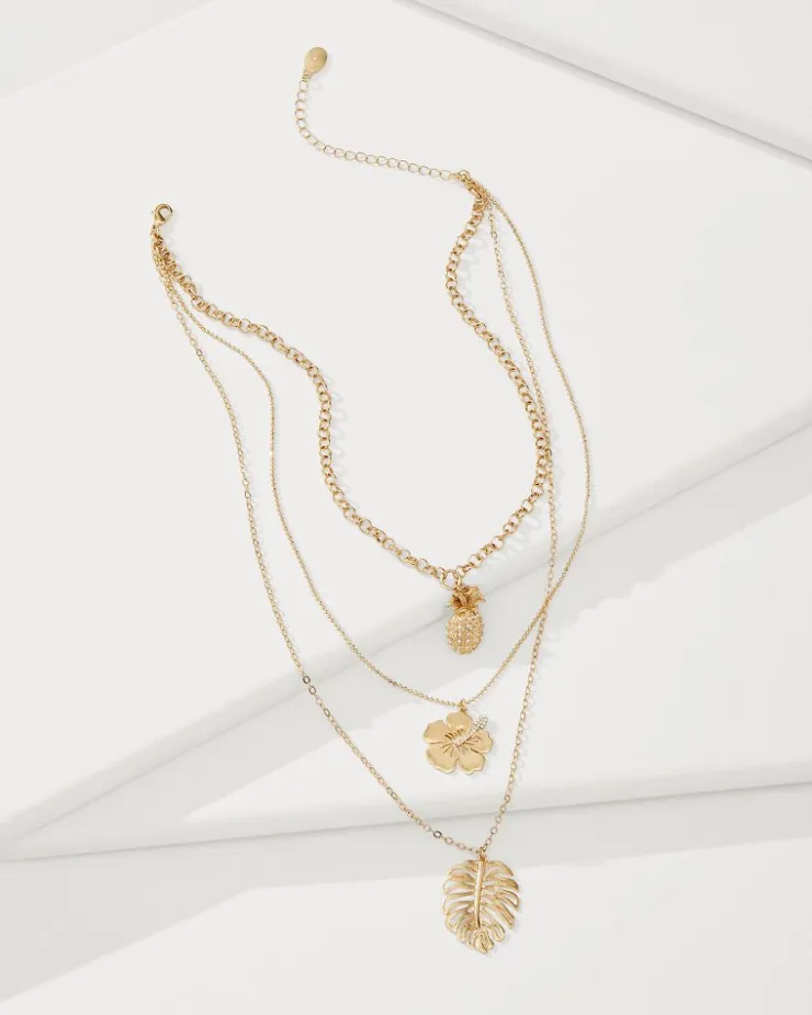 Women Tommy Bahama Jewelry<Tropical Blooms Multi-Row Layered Charm Necklace