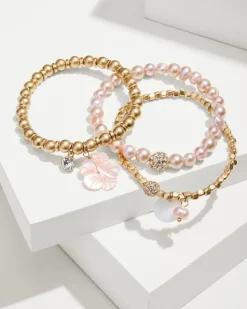 Women Tommy Bahama Jewelry<Tropical Blooms Stretch Charm Bracelet Set