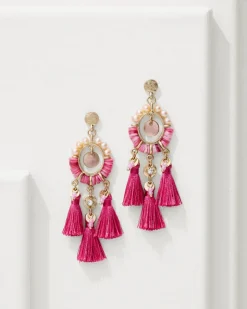 Women Tommy Bahama Jewelry<Tropical Blooms Tassel Shell Statement Earrings