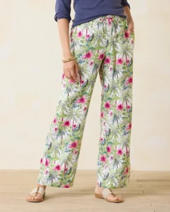 Women Tommy Bahama Pants & Crops<Two Palms Coastal Palms High-Rise Linen Easy Pants