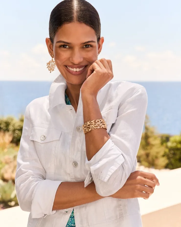 Women Tommy Bahama Jackets<Two Palms Shimmer Linen Jacket