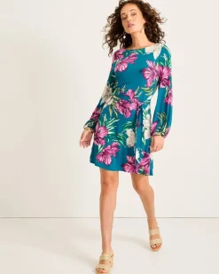 Women Tommy Bahama Dresses<Villa Garden Long-Sleeve Short Dress