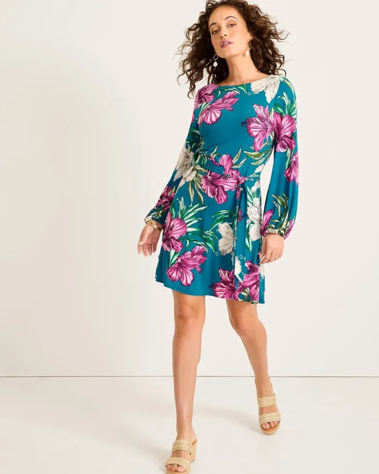 Women Tommy Bahama Dresses<Villa Garden Long-Sleeve Short Dress
