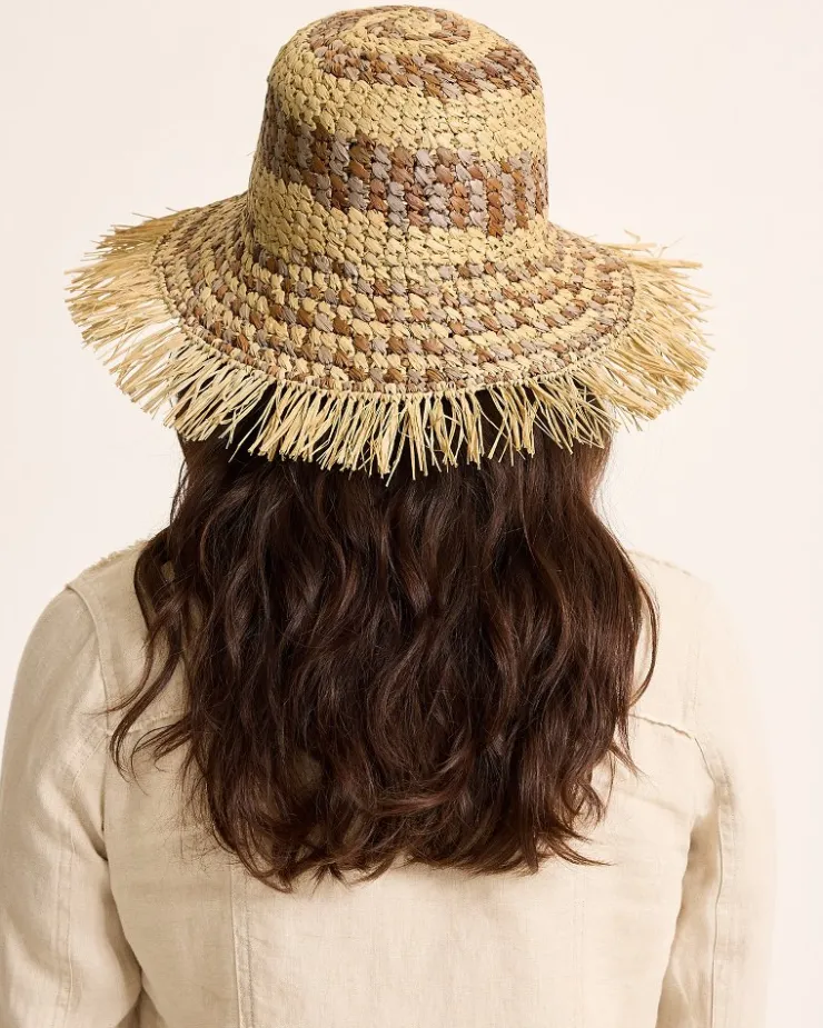 Women Tommy Bahama Hats & Caps<Waverly Frayed Edge Raffia Sun Hat