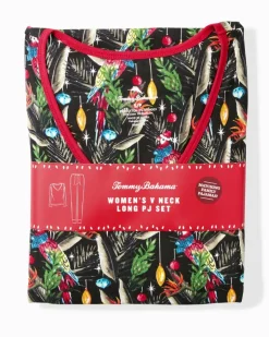 Women Tommy Bahama Sleepwear<Women's Holiday Parrot V-Neck & Pants Family Pajama Set