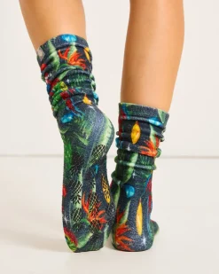 Women Tommy Bahama Sleepwear<Women's Island Soft® Holiday Parrot Socks