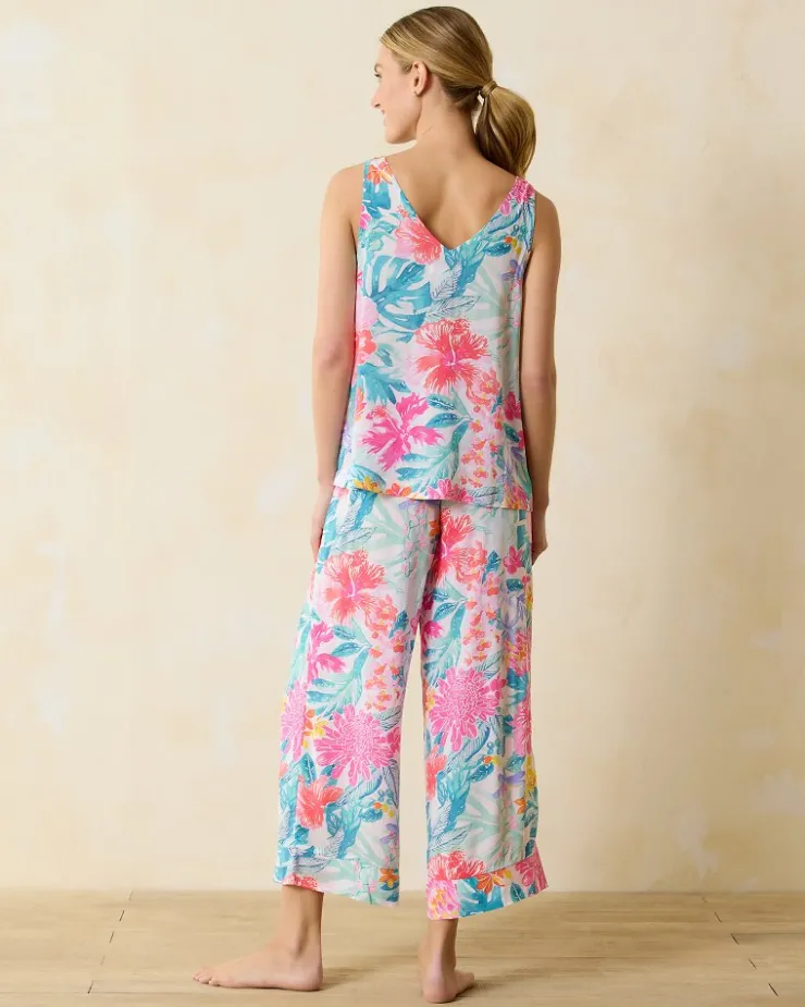 Women Tommy Bahama Sleepwear<Woven Challis Tank & Cropped Pants Pajama Set