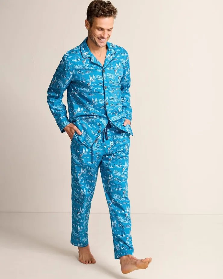 Tommy Bahama Loungewear & Pajamas<Woven Long Sleeve & Pants Pajama Set